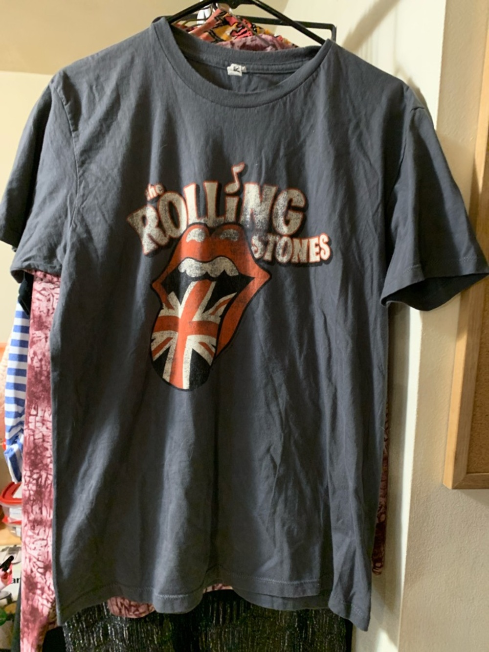 Alstyle Dark Gray T-Shirt with White Tag. Size M Rolling Stones